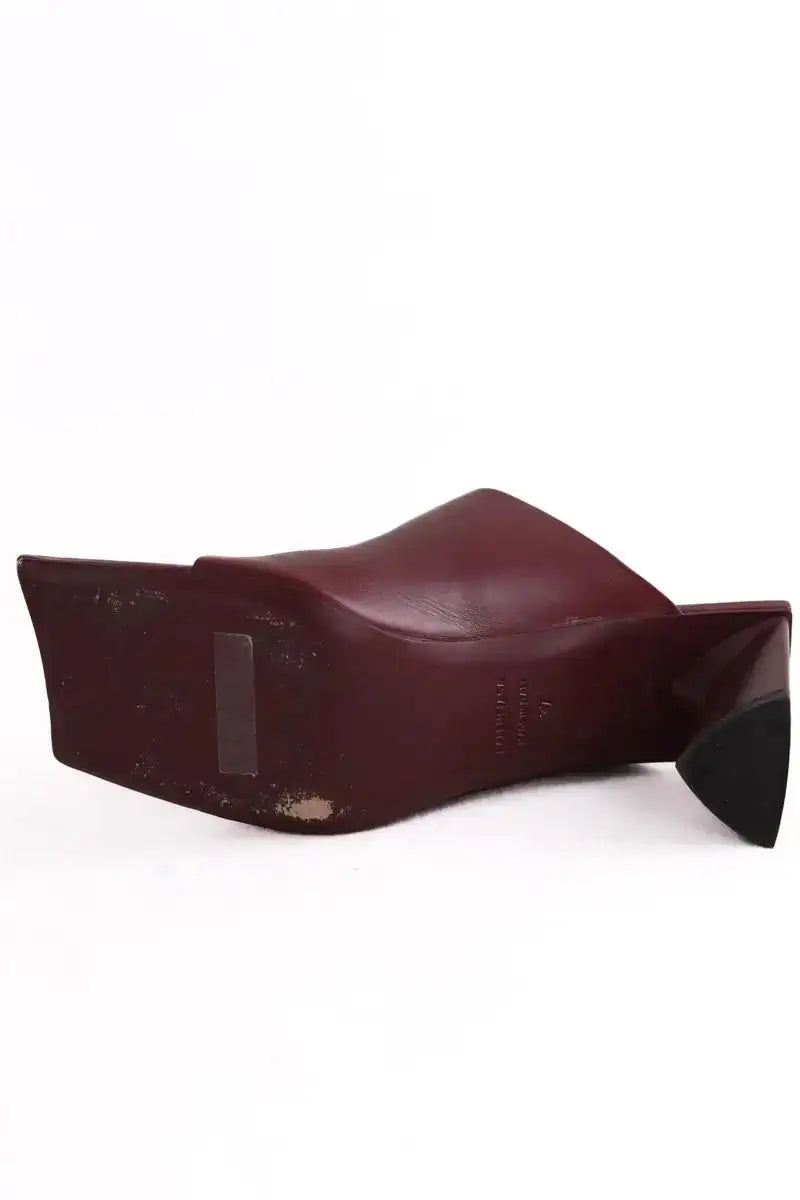 Mules Balenciaga Bordeaux en Cuir