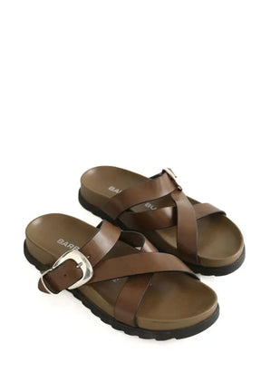Mules Barbara Bui Kaki en Cuir
