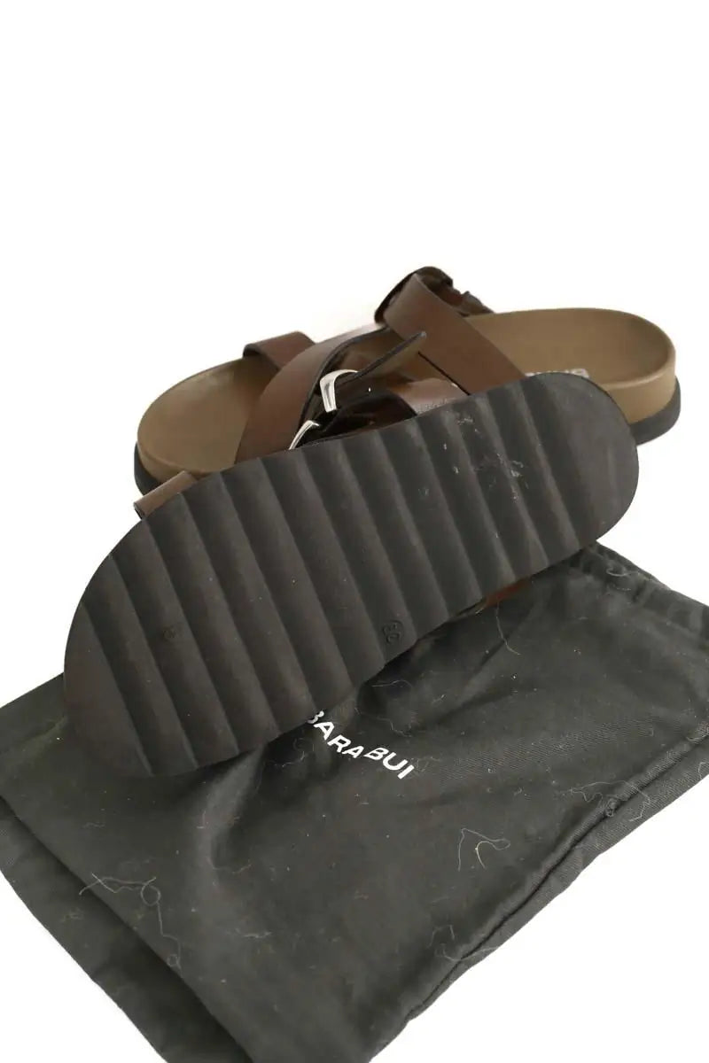 Mules Barbara Bui Kaki en Cuir