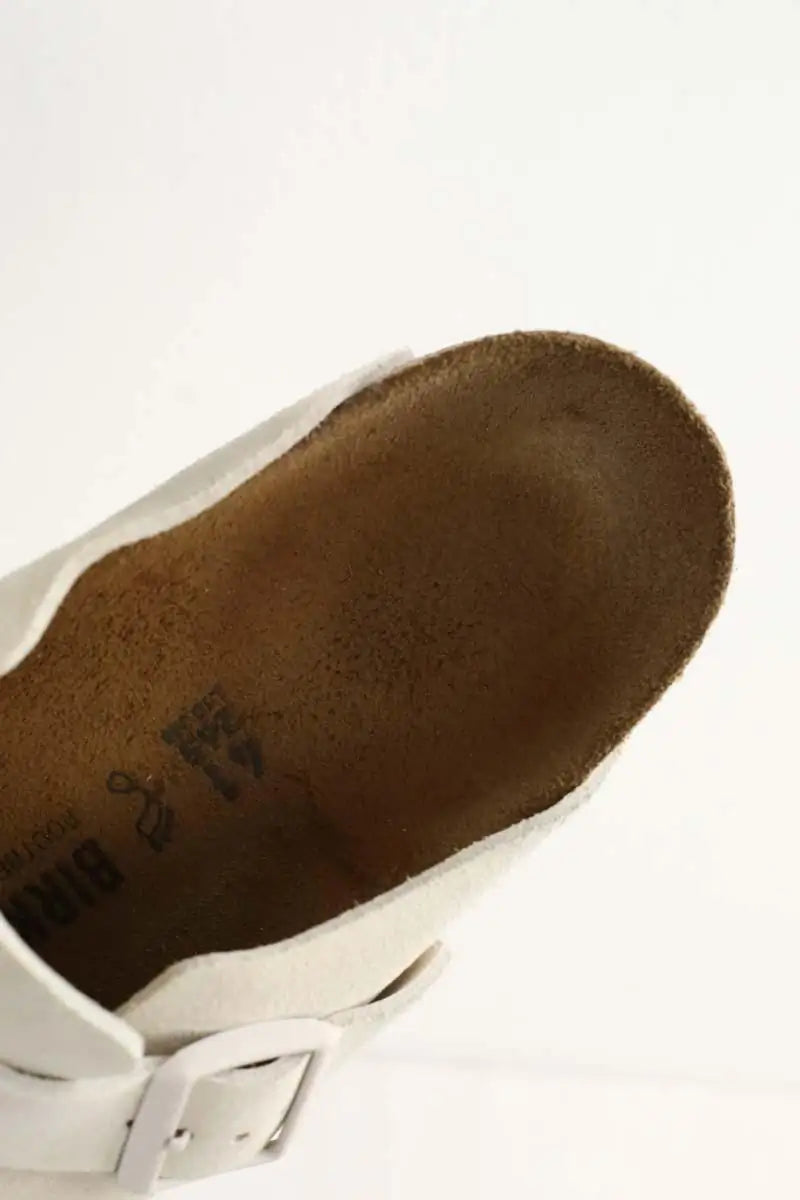 Mules Birkenstock Gris en Cuir