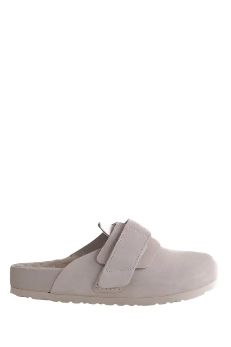 Mules Birkenstock Nagoya suede tekla Ecru en Daim, taille 40 - Seconde Main