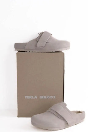 Mules Birkenstock Nagoya suede tekla Ecru en Daim
