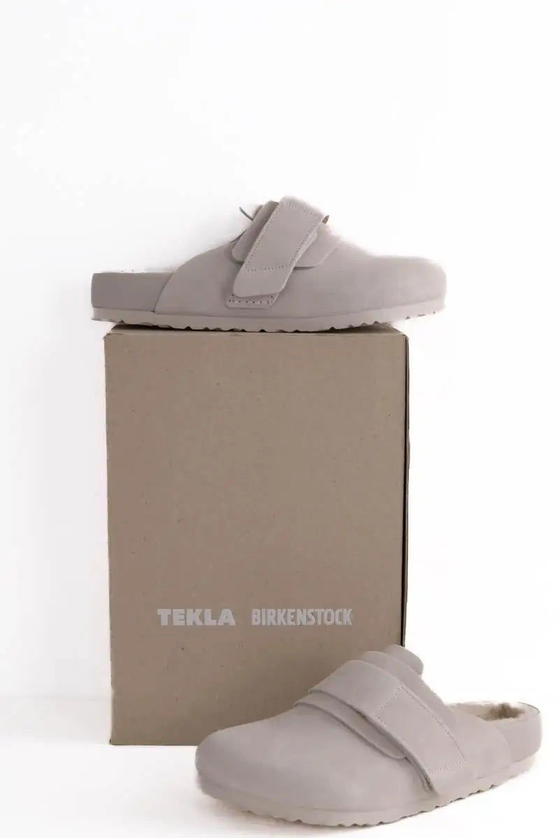 Mules Birkenstock Nagoya suede tekla Ecru en Daim