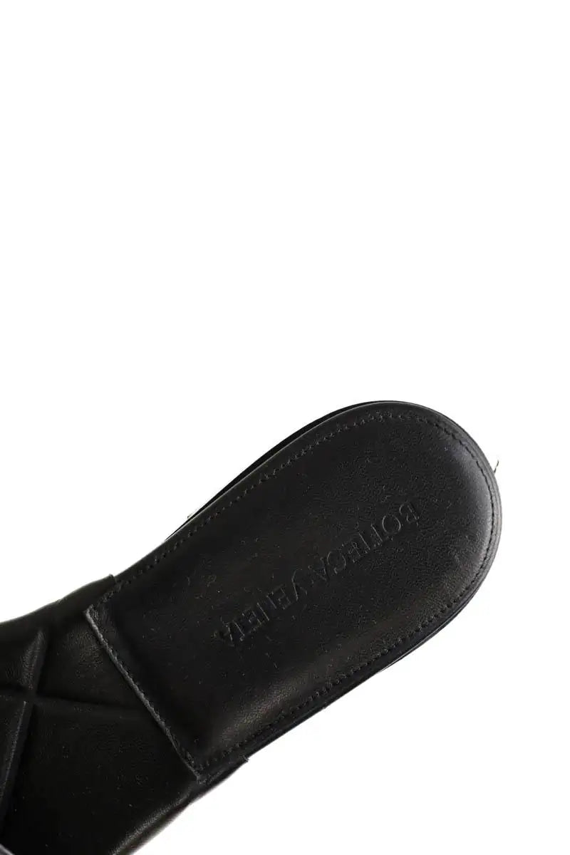 Mules Bottega Veneta Lido Noir en Cuir