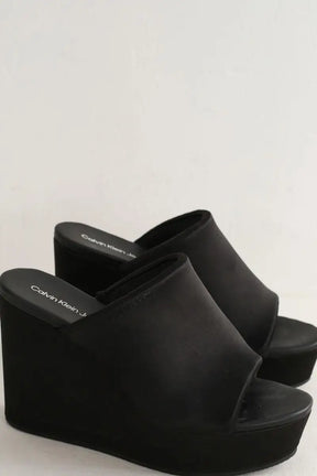 Mules Calvin Klein Noir en Cuir
