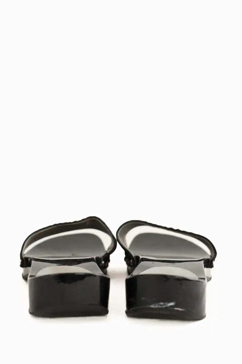 Mules Chanel Noir en Plastique