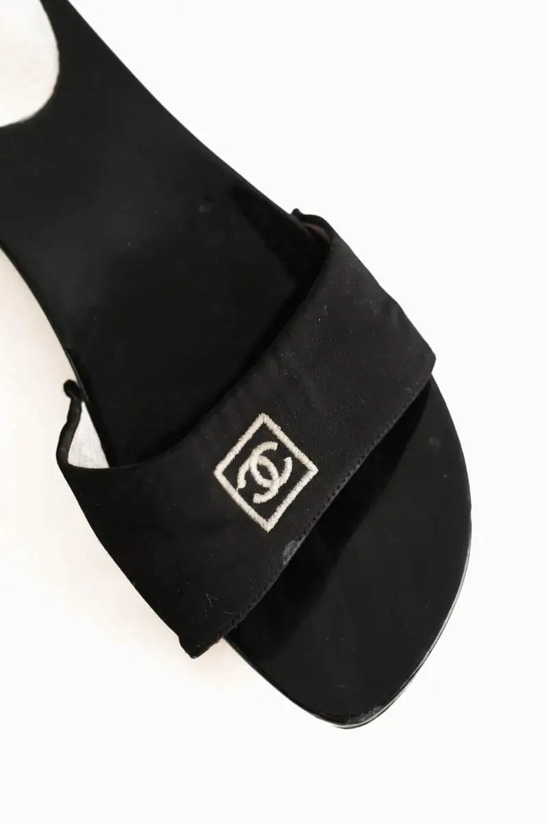 Mules Chanel Noir en Plastique