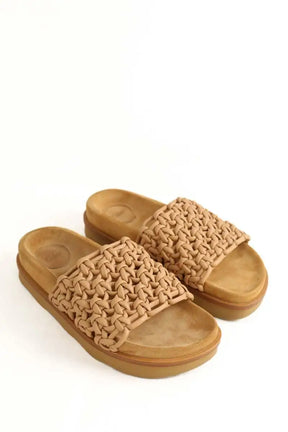 Mules Chloé Camel en Cuir