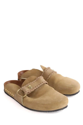Mules Claris Virot Beige en Daim