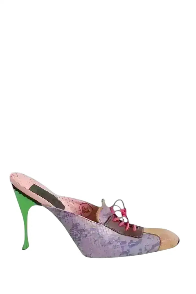 Mules Dolce & Gabbana Violet en Cuir, taille 36 - Seconde Main