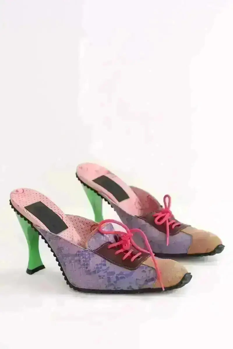 Mules Dolce & Gabbana Violet en Cuir