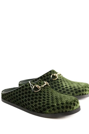 Mules Gucci Vert en Cuir