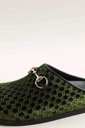 Mules Gucci Vert en Cuir