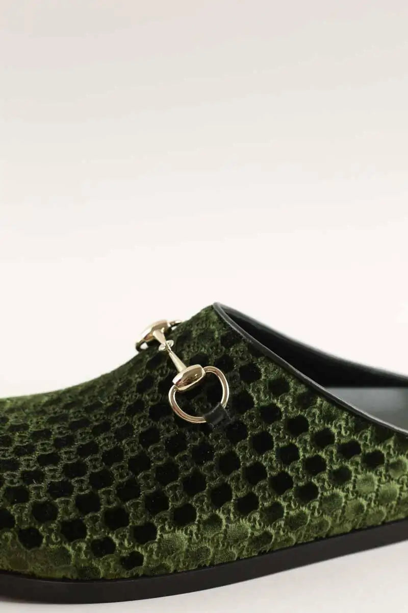 Mules Gucci Vert en Cuir