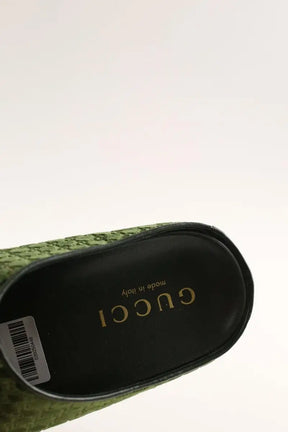 Mules Gucci Vert en Cuir