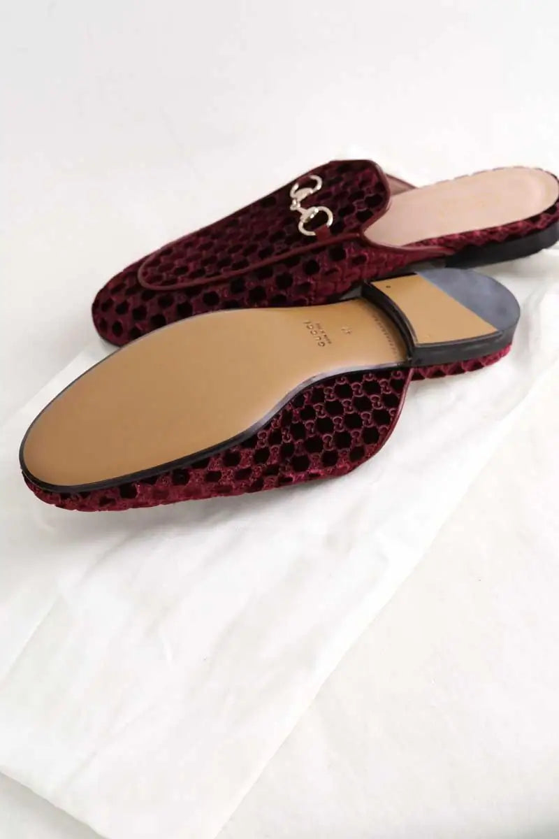 Mules Gucci Violet en Daim