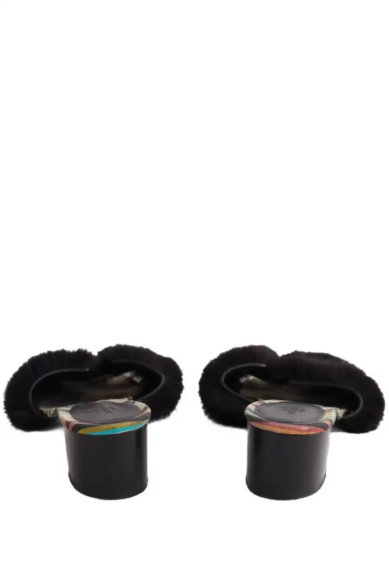 Mules Hermès Noir en Cuir