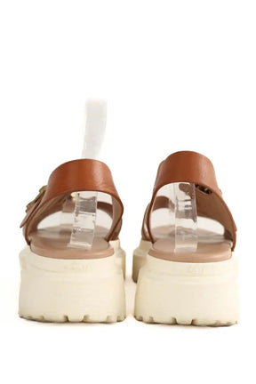 Mules Hogan Camel en Cuir