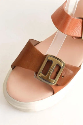 Mules Hogan Camel en Cuir