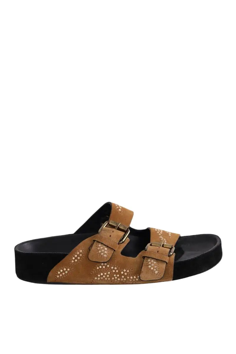 Mules Isabel Marant Camel en Daim, taille 38 - Seconde Main