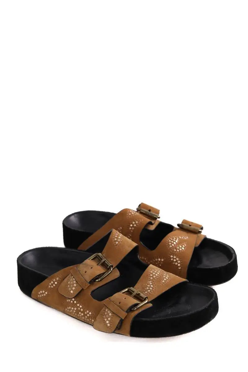 Mules Isabel Marant Camel en Daim