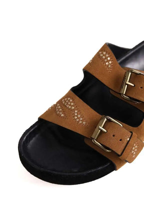 Mules Isabel Marant Camel en Daim