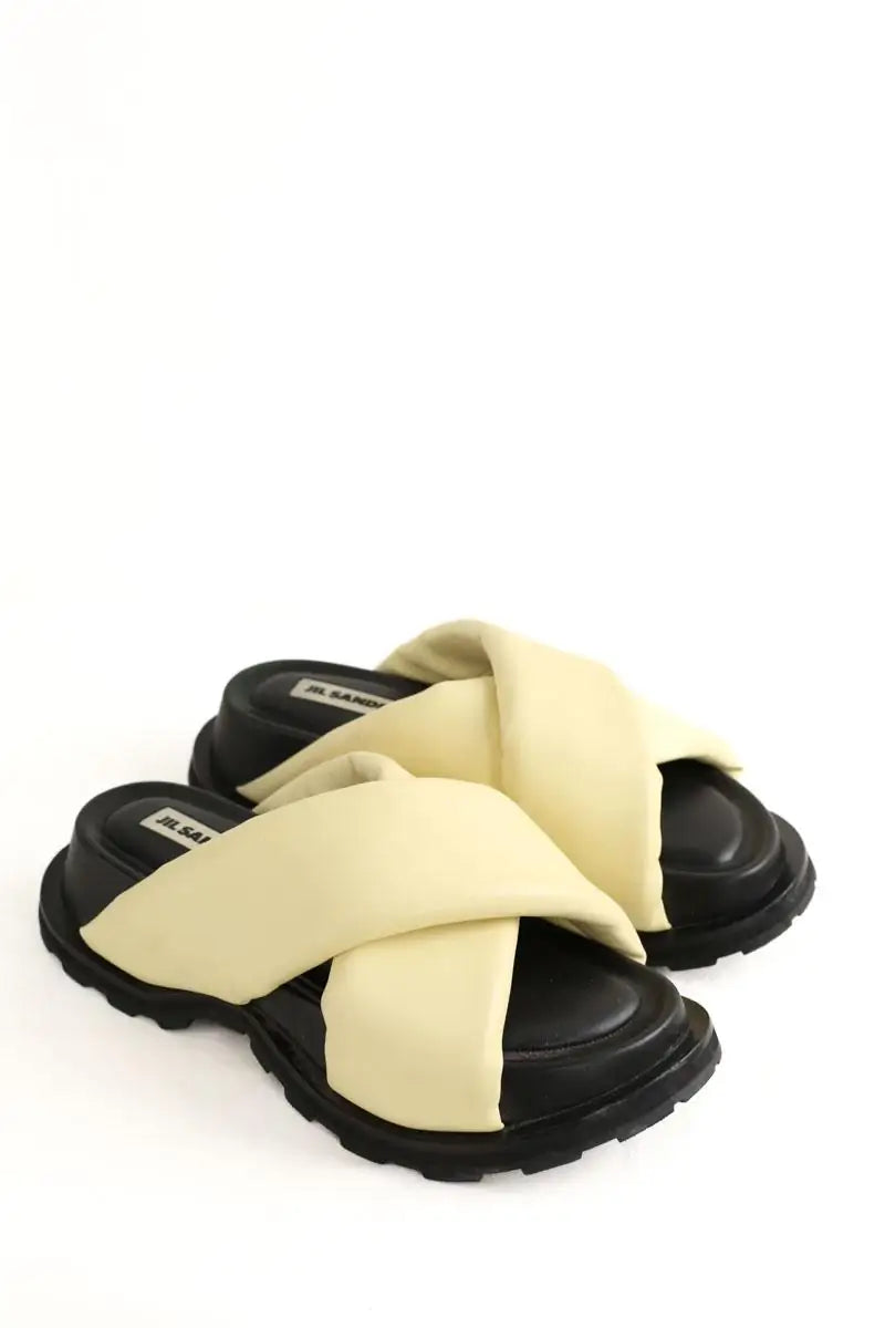 Mules Jil Sander Jaune en Cuir