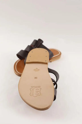 Mules K.Jacques Marron en Cuir