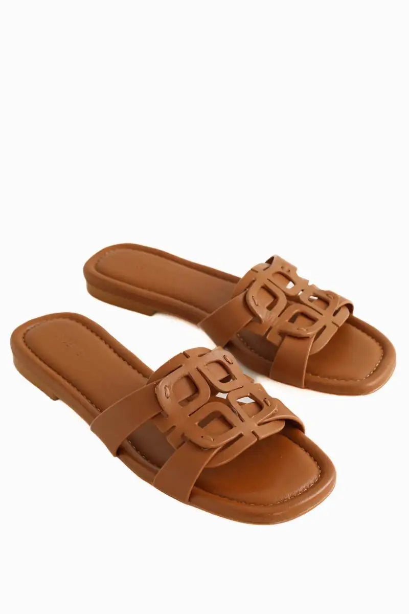 Mules LK Bennett Casper Camel en Cuir