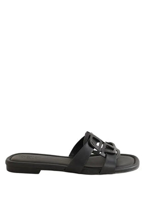 Mules LK Bennett Casper Noir en Cuir, taille 39 - Seconde Main