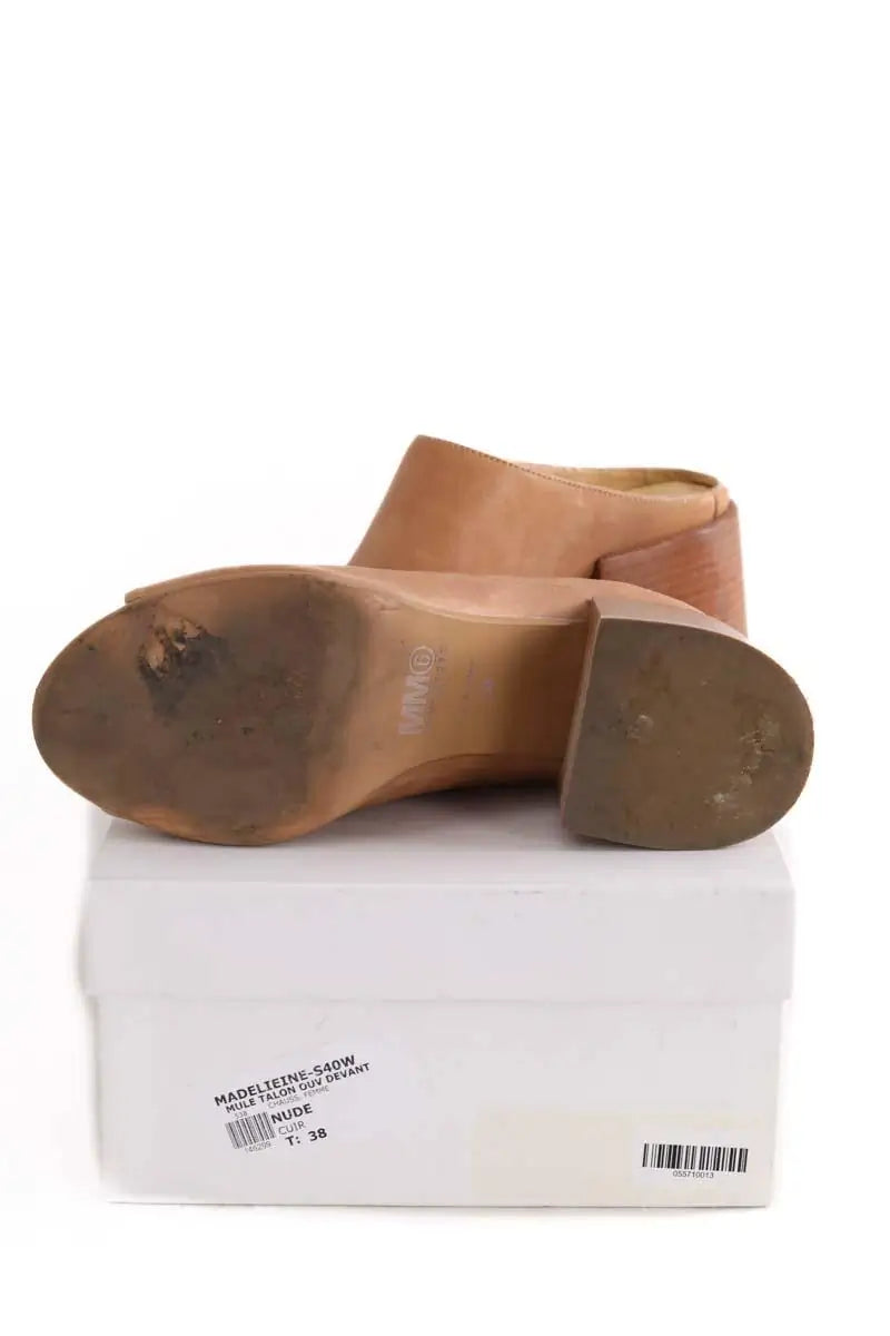 Mules Maison Martin Margiela Camel en Cuir