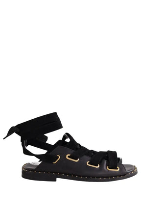Mules Maje Noir en Cuir, taille 37 - Seconde Main
