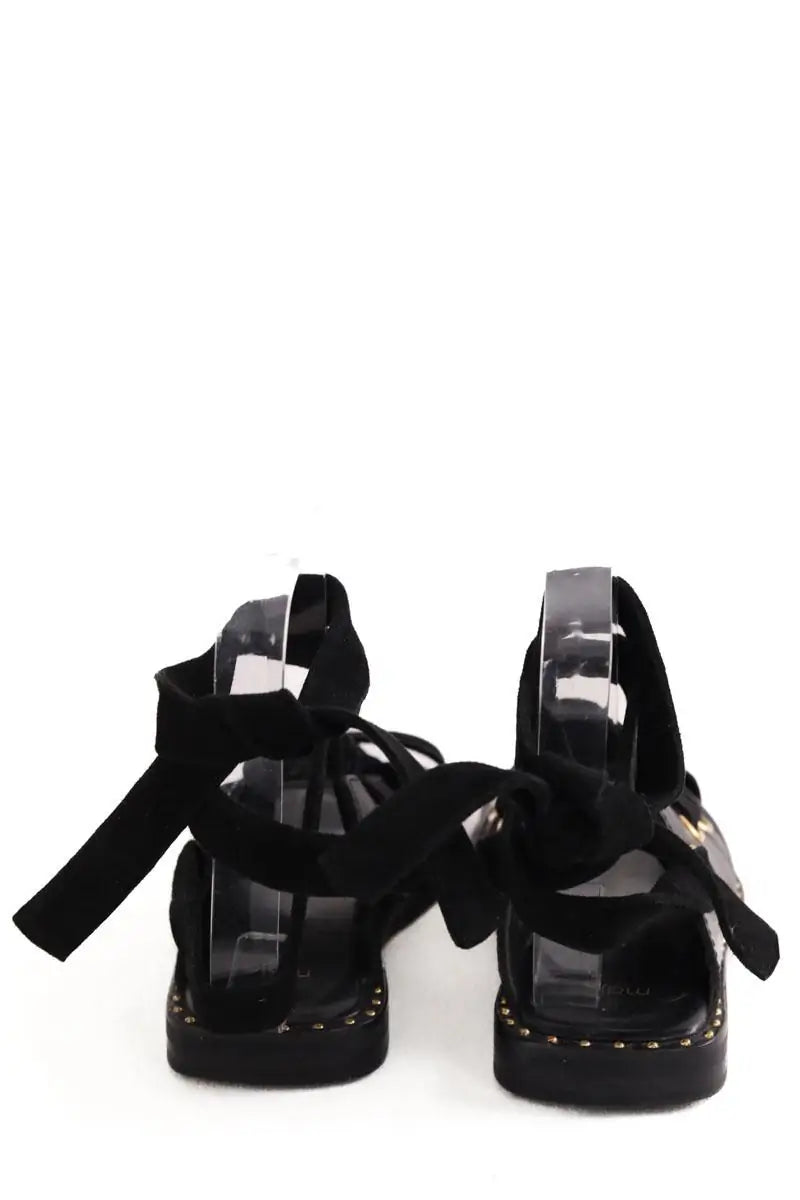 Mules Maje Noir en Cuir