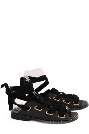 Mules Maje Noir en Cuir