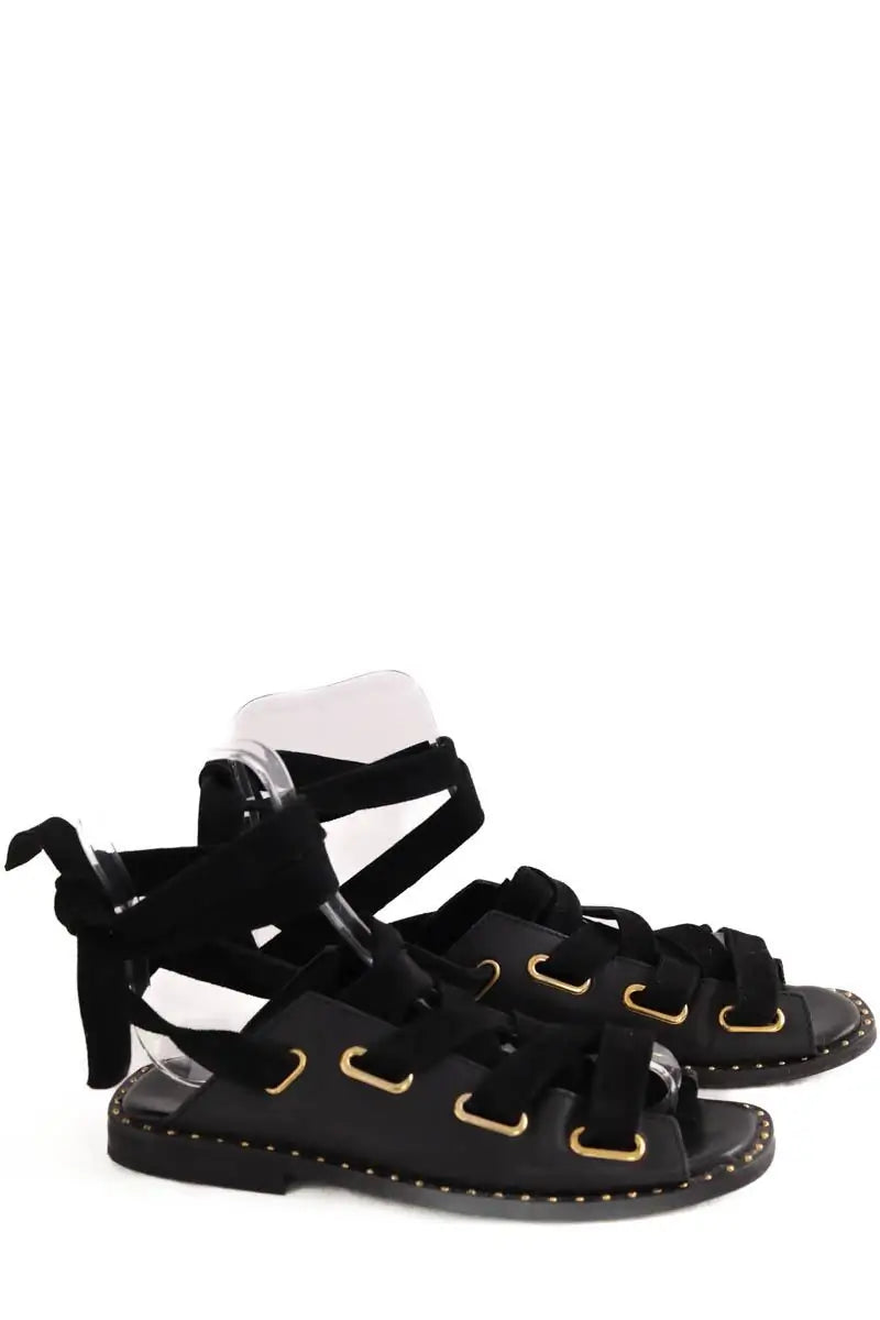 Mules Maje Noir en Cuir