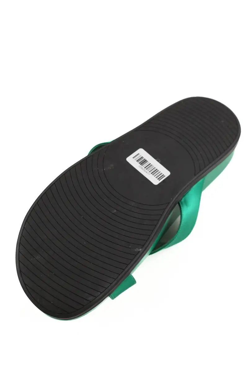 Mules Manolo Blahnik Vert en Cuir