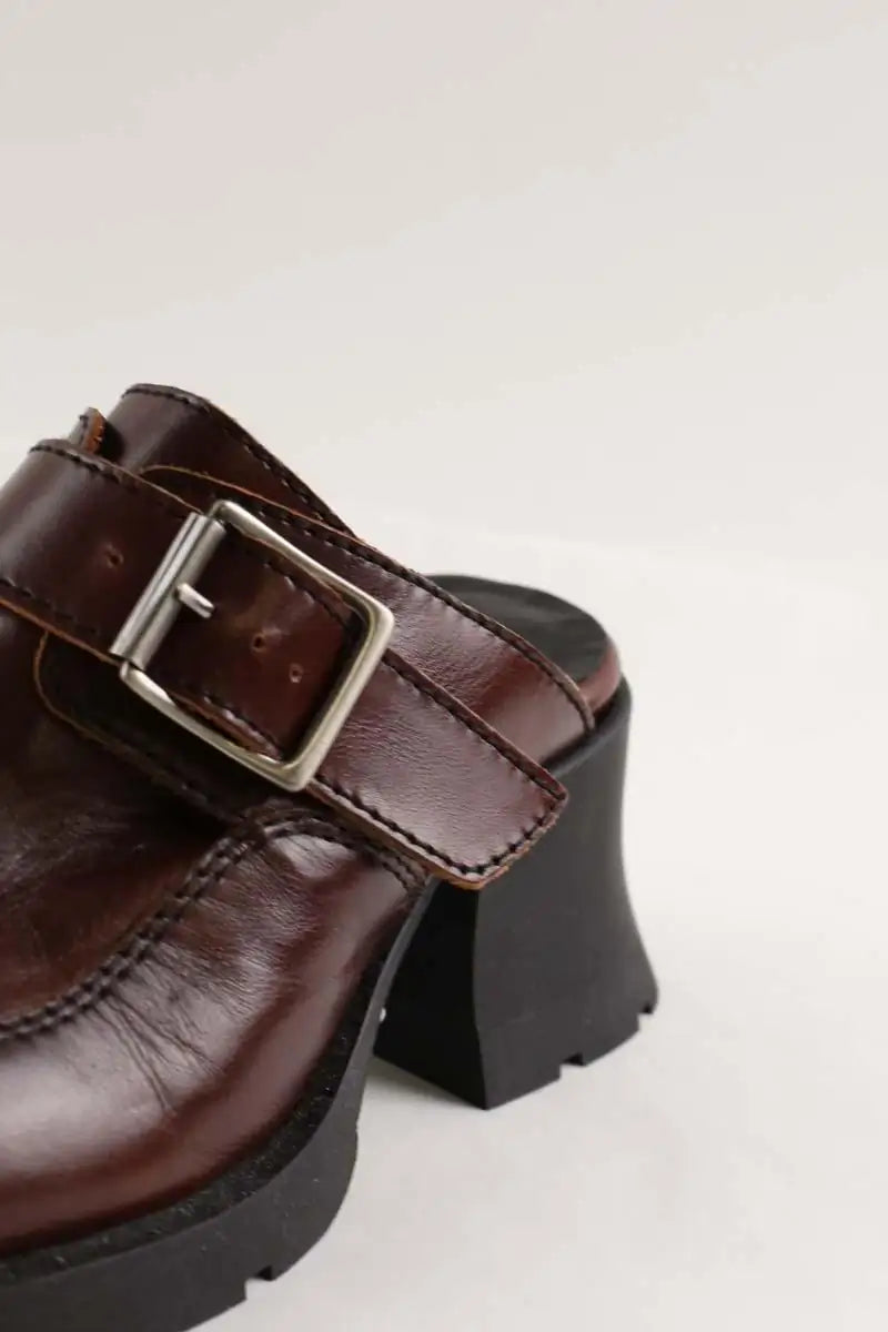 Mules Miista Marron en Cuir