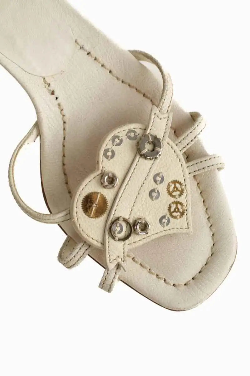 Mules Prada Blanc en Cuir