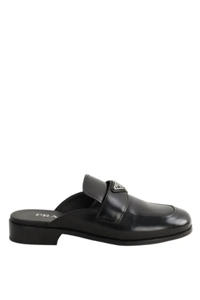 Mules Prada Noir en Cuir, taille 38 - Seconde Main