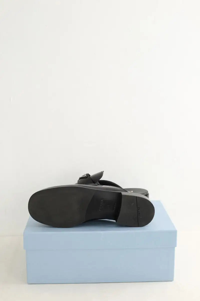 Mules Prada Noir en Cuir