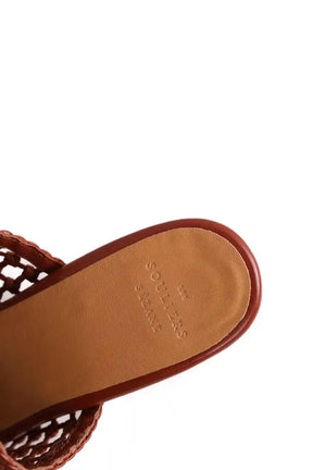 Mules Sézane Marron en Cuir
