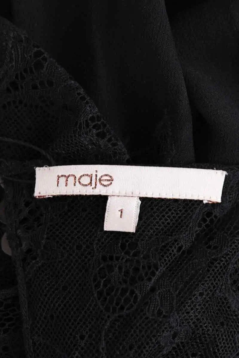 Robe Maje Noir en Synthétique