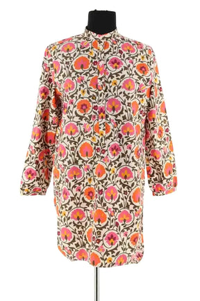 Robe Double Je Rose en Coton, taille S - Seconde Main