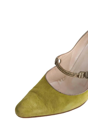 Talons Dior Vert en Daim