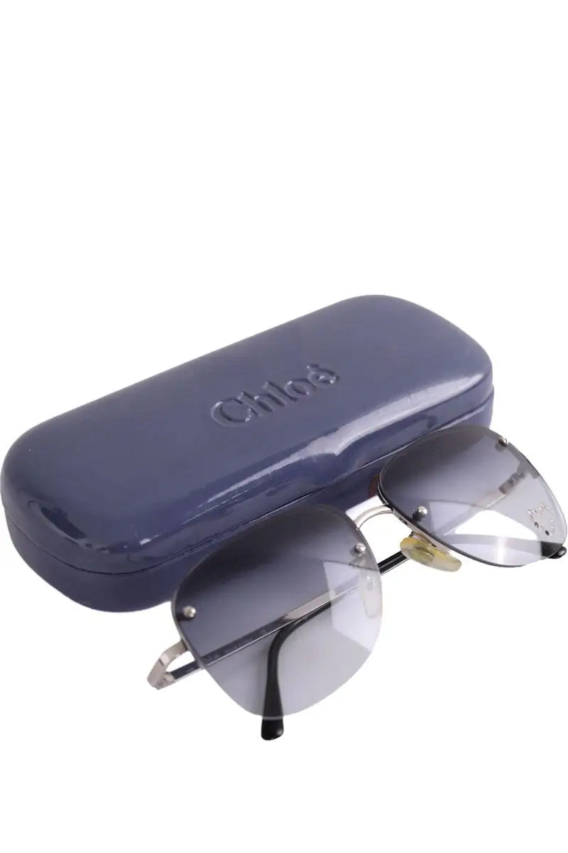 Lunettes de soleil Chloé Bleu en Métal