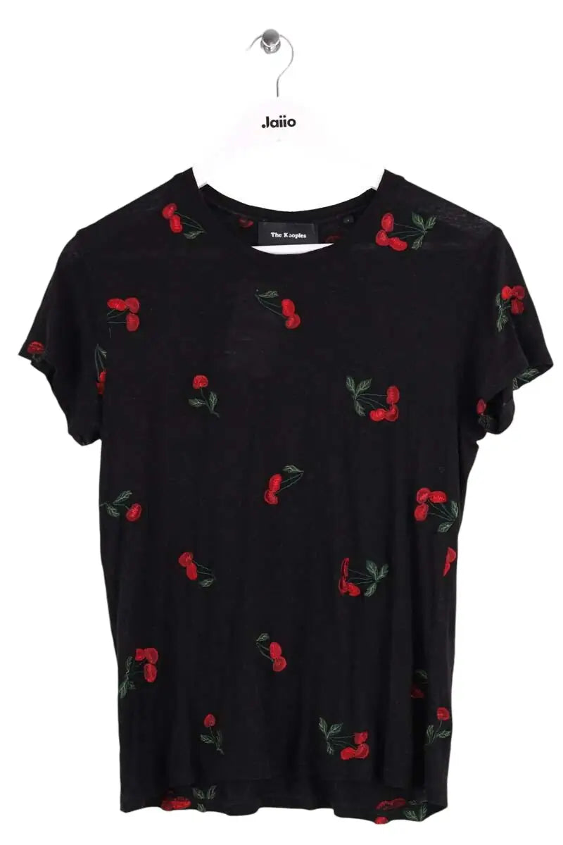 T-shirt The Kooples Noir en Viscose, taille S - Seconde Main
