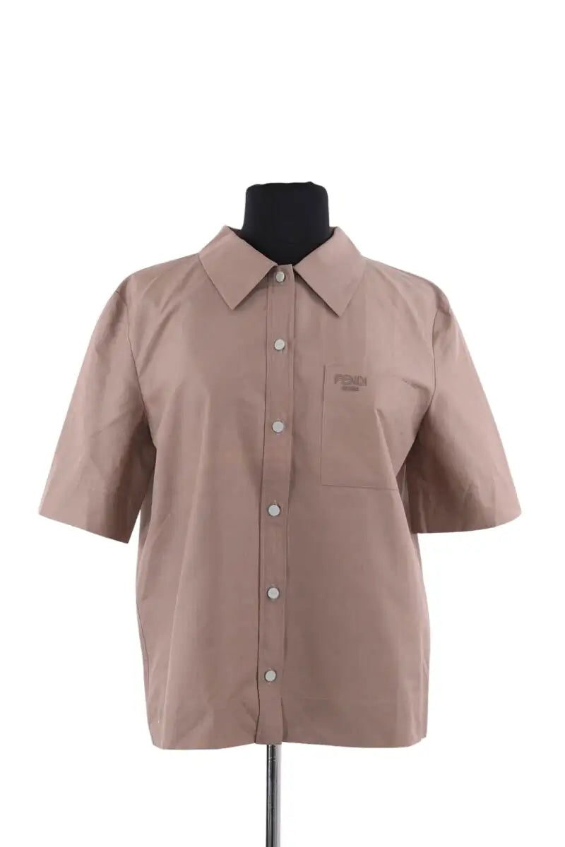 Chemise Fendi Marron en Coton, taille S - Seconde Main