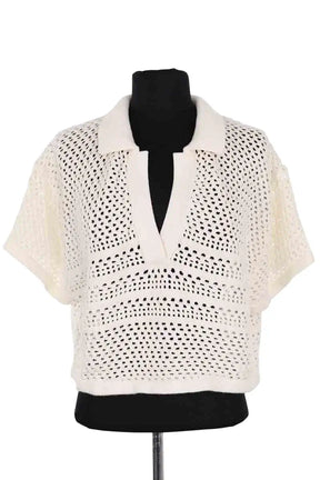 Top SER.O.YA Blanc en Synthétique, taille L - Seconde Main