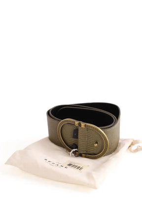 Ceinture en cuir Sézane Kaki en Cuir