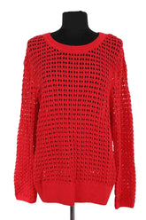Pull Claudie Pierlot Rouge en Coton, taille L - Seconde Main